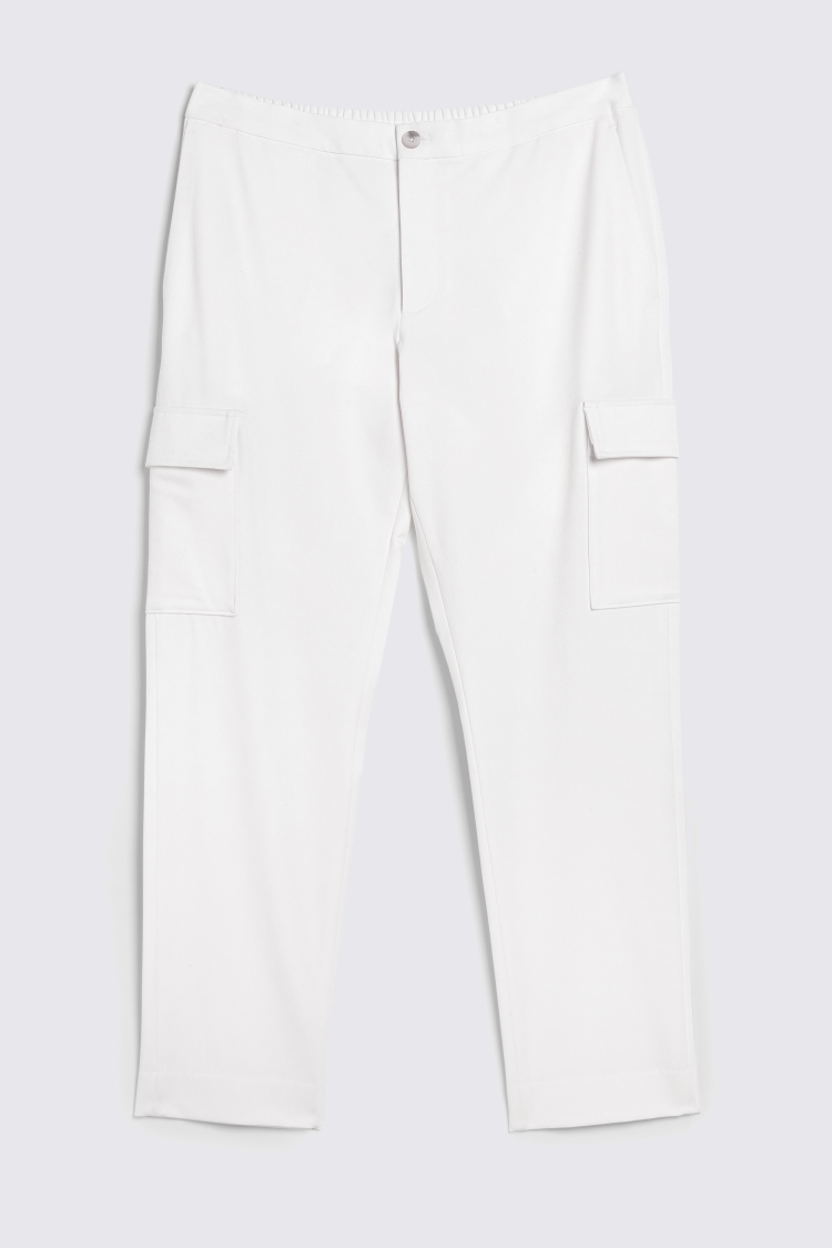 Cargo trousers natural white