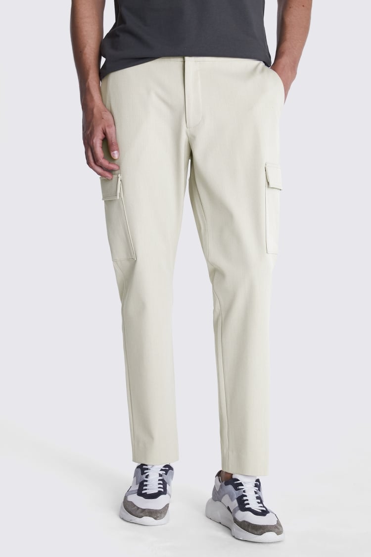 Light Taupe Cargo Trousers