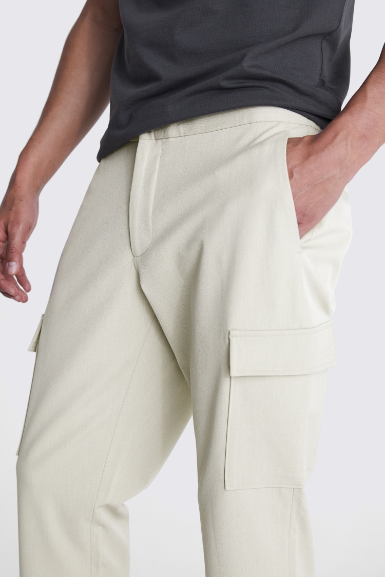 Light Taupe Cargo Trousers