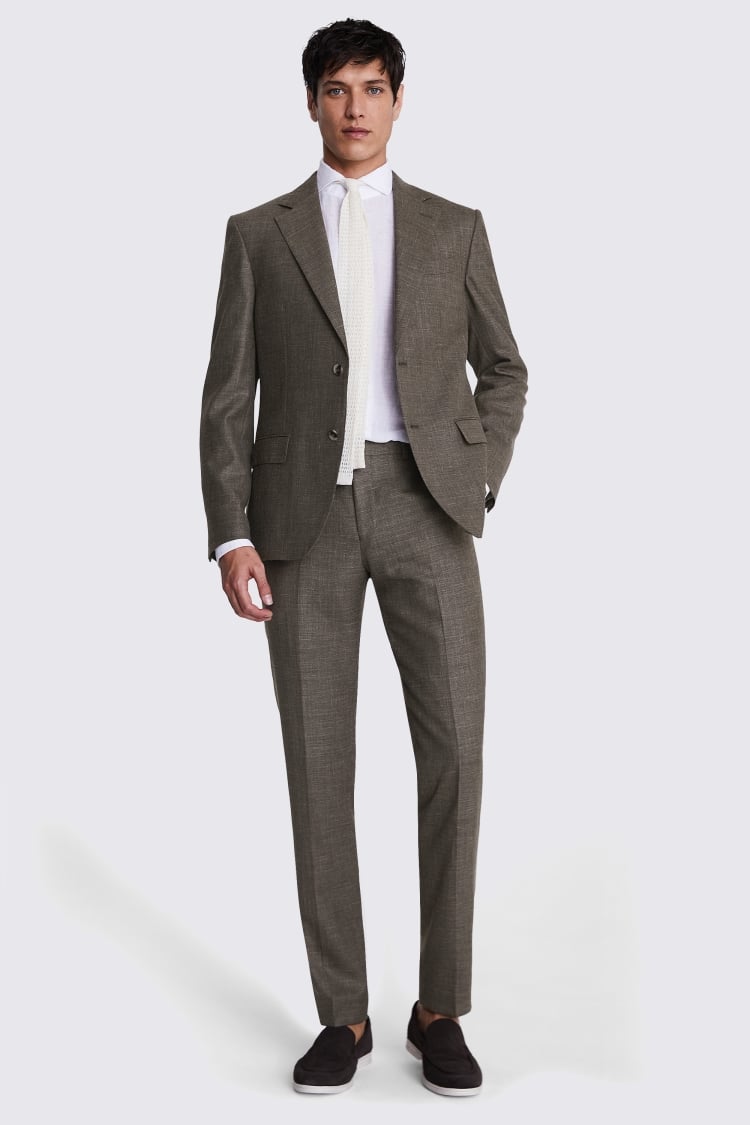 Italian Tailored Fit Brown Suit