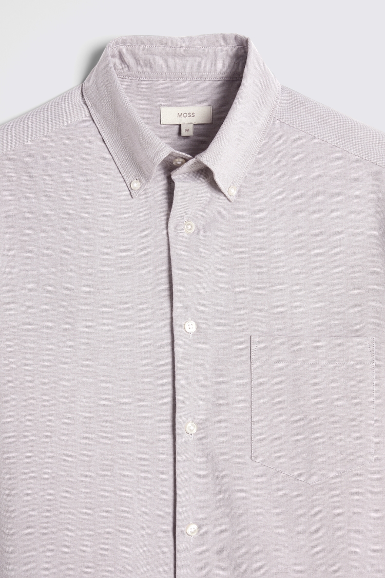 Light Taupe Washed Oxford Shirt 