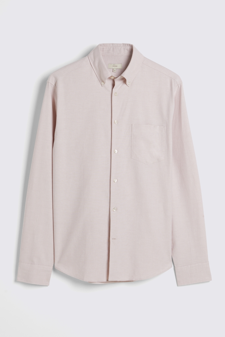 Rose Taupe Washed Oxford Shirt 