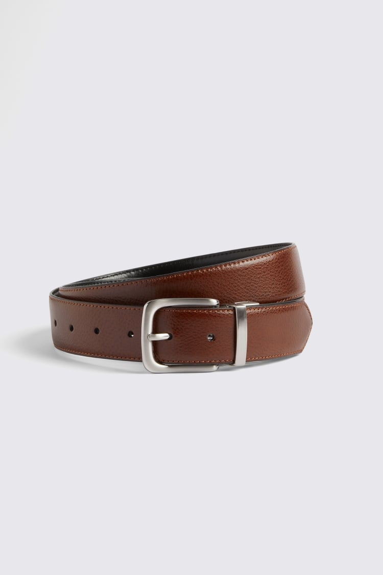 The Hector Belt - Black & Brown - Brass & Nickle – Amopelle Co.