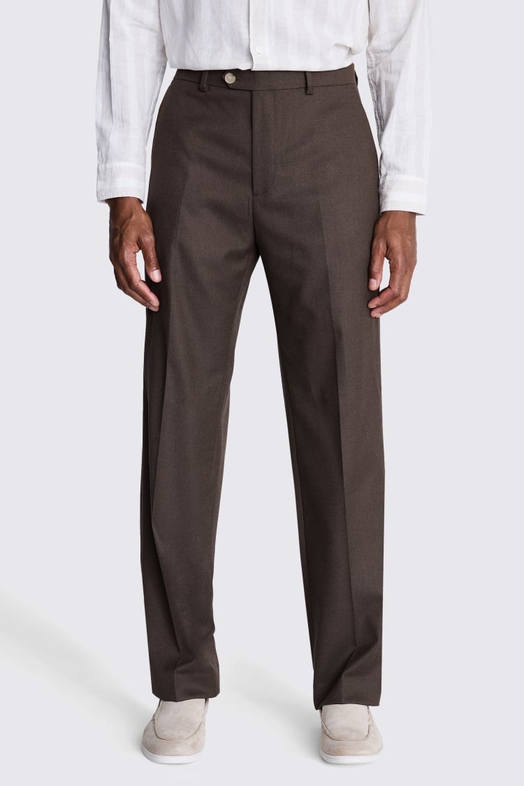 Relaxed Fit Copper Flannel Trousers