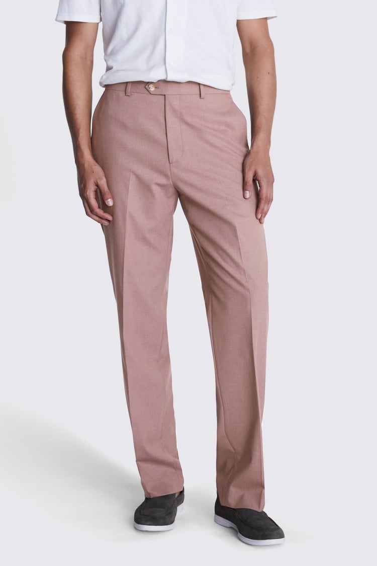 Relaxed Fit Dusty Pink Flannel Trousers