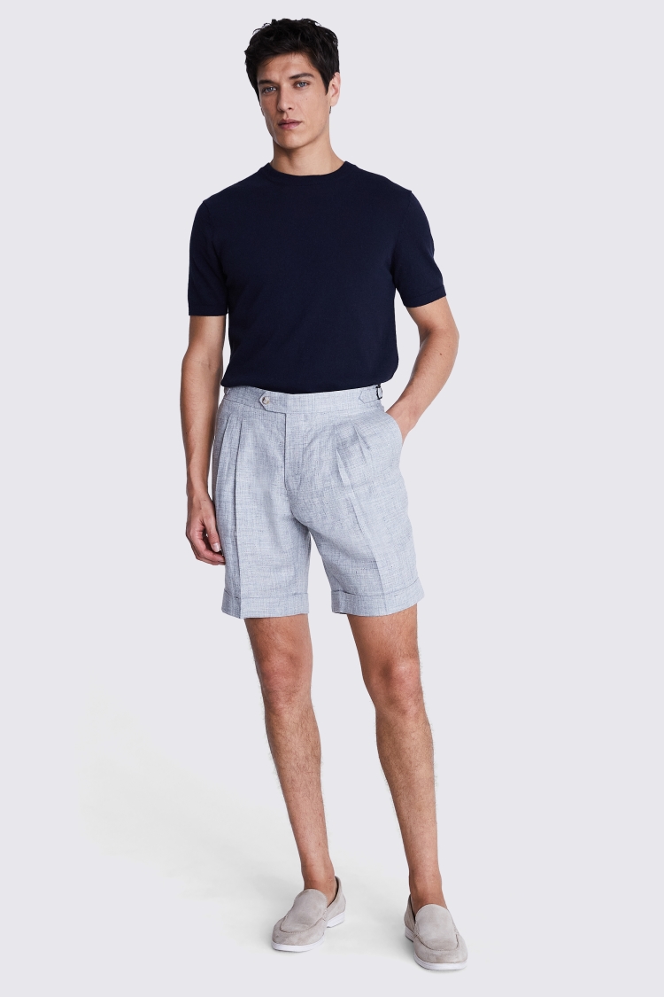 Light Grey Linen Shorts