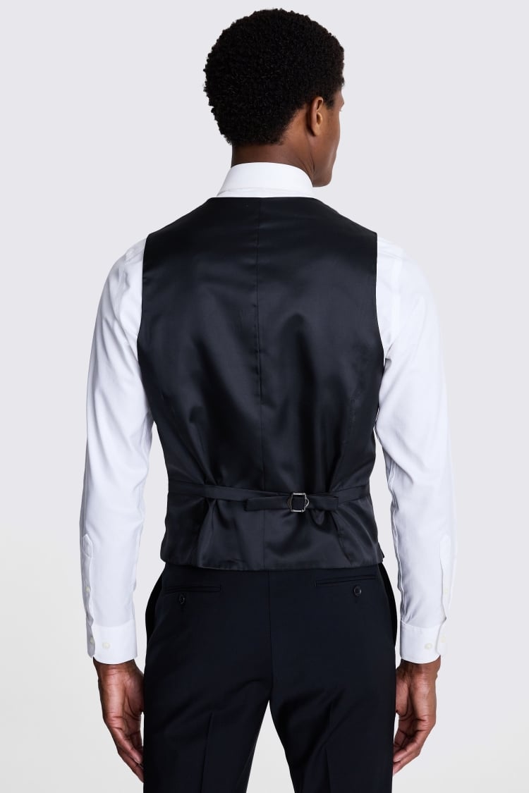 Tailored Performance Fit Black Waistcoat