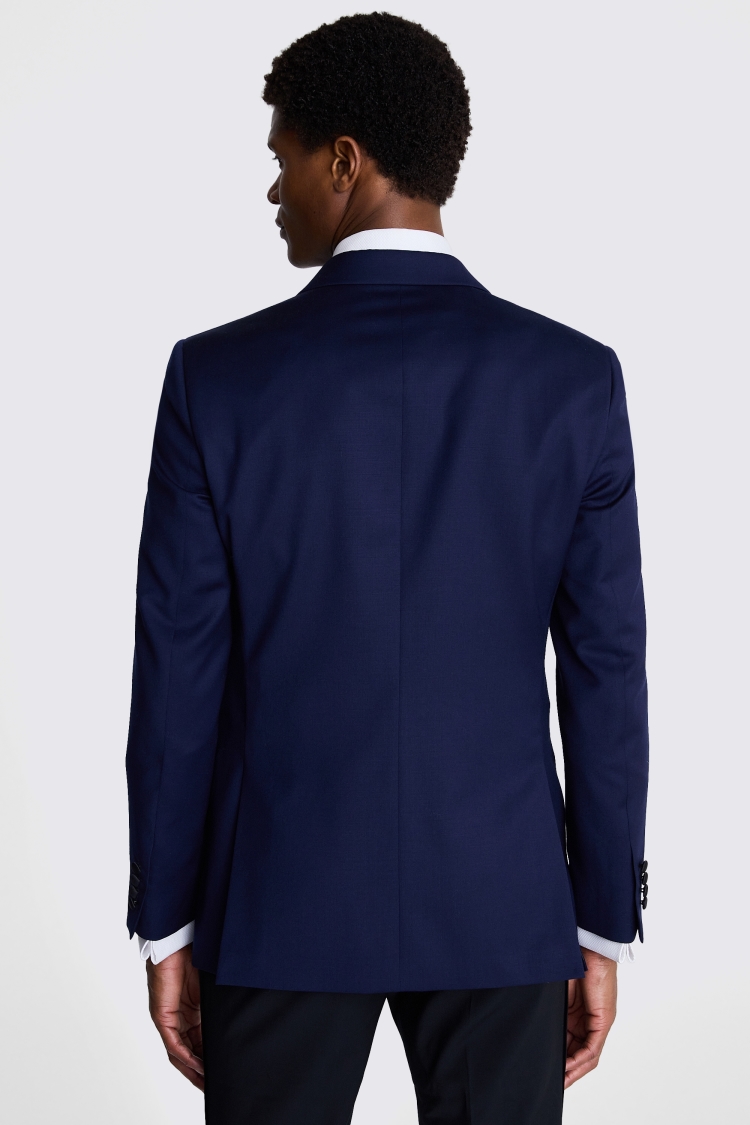 Tailored Fit Navy Twill Tuxedo Jacket