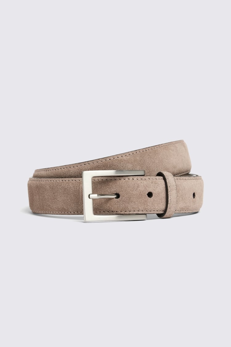 Taupe Classic Suede Belt