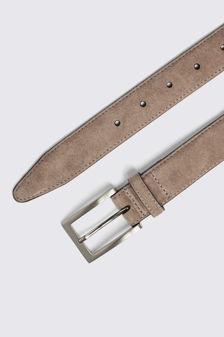 Taupe Classic Suede Belt