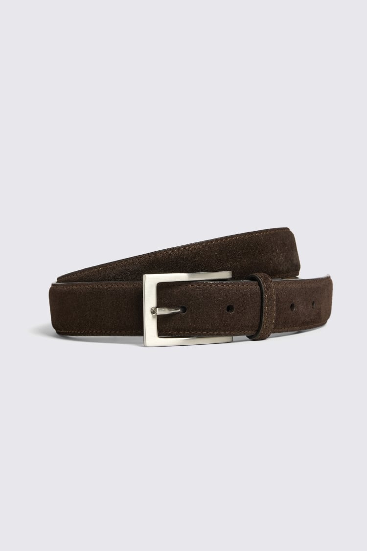 Chocolate Classic Suede Belt