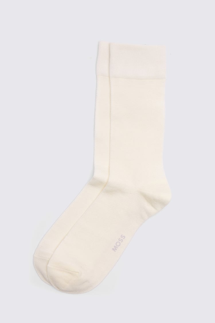 White Herringbone Socks