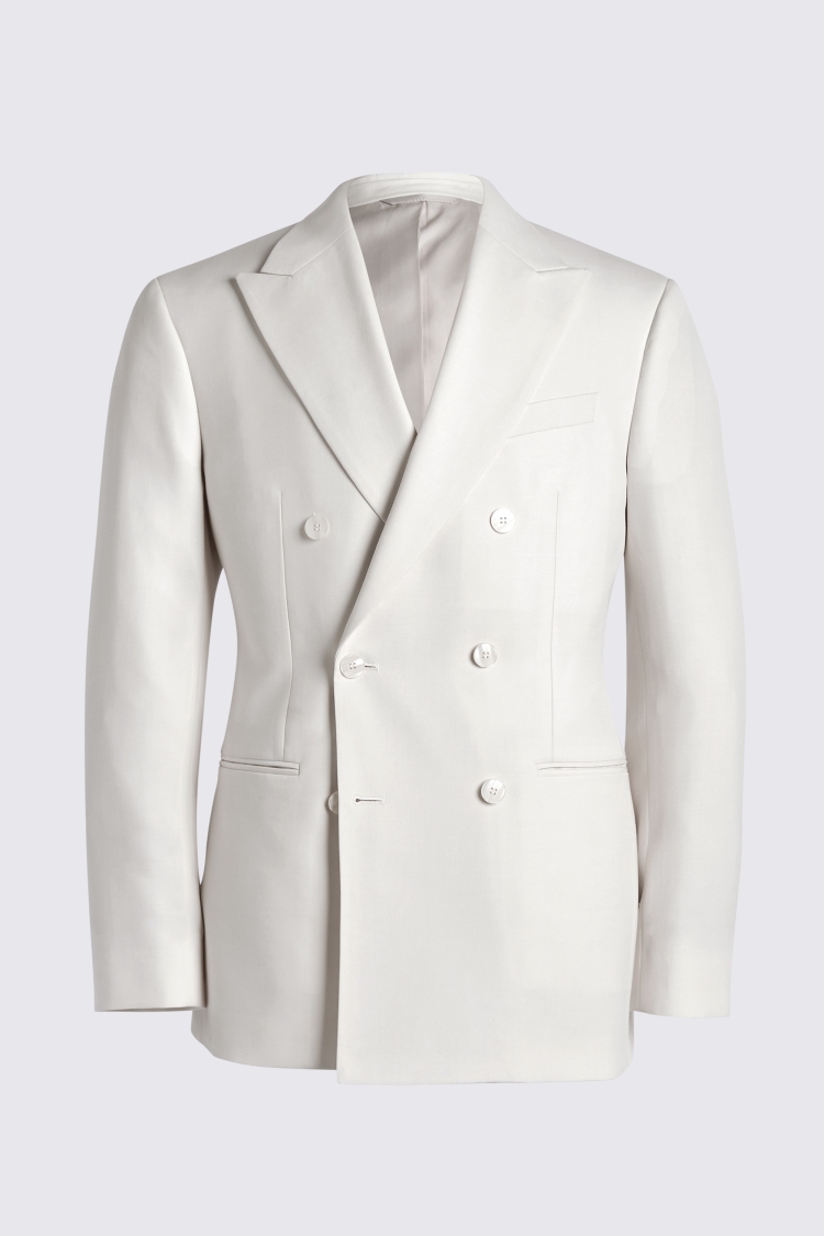 Tailored Fit Off White Jacket 