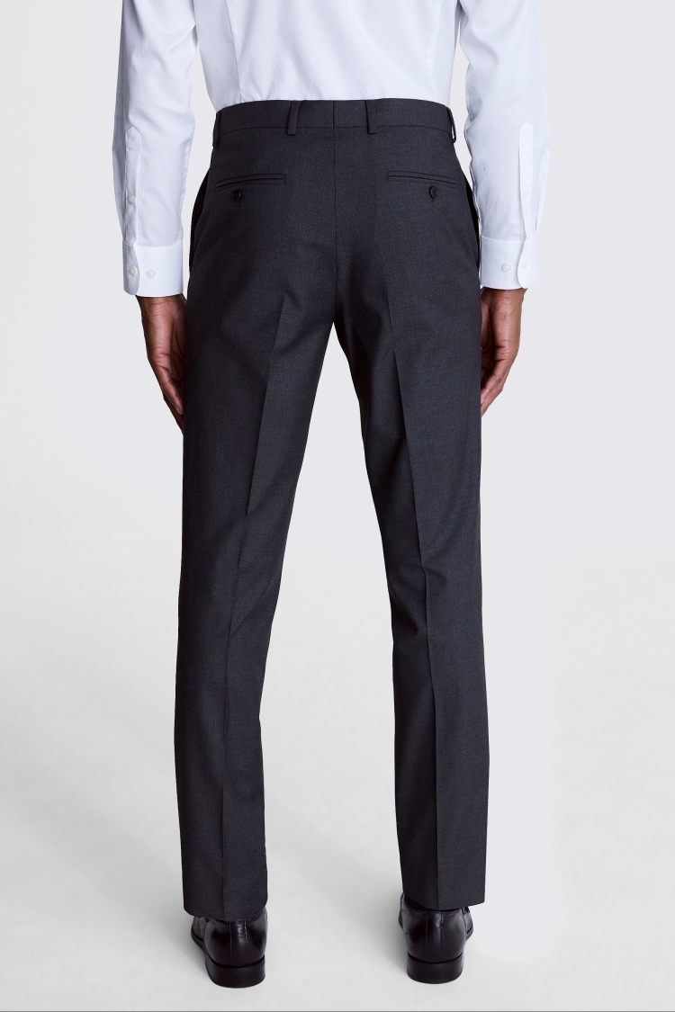 Regular Fit Charcoal Stretch Trouser