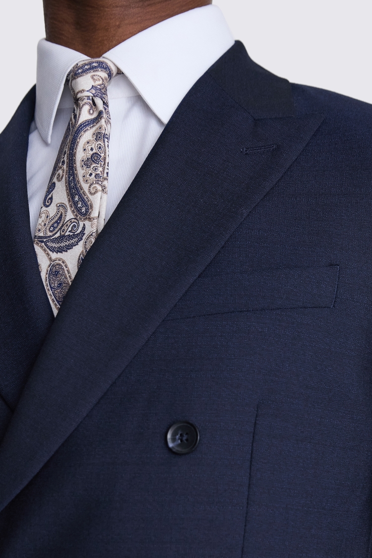 Italian Tailored Fit Navy Half Lined Suit