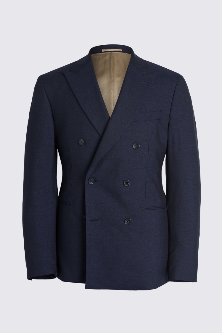 Italian Tailored Fit Navy Half Lined Suit