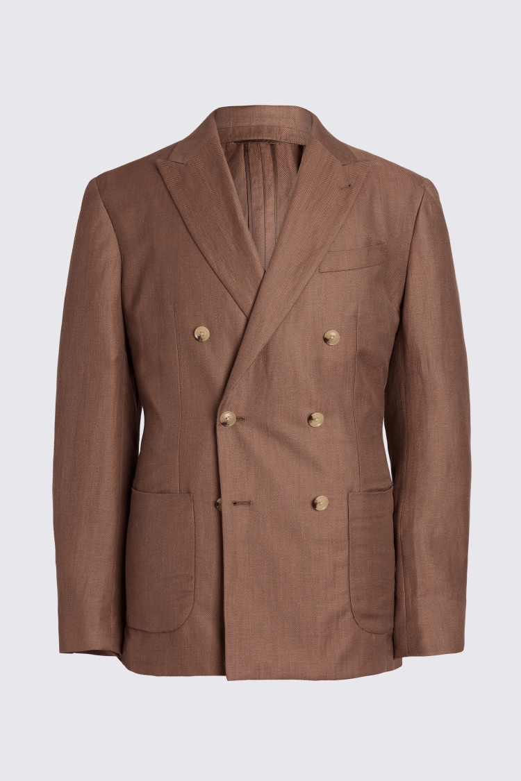 Tailored Fit Copper Herringbone Jacket