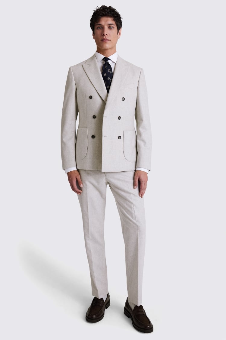 Italian Tailored Fit Light Grey Suit