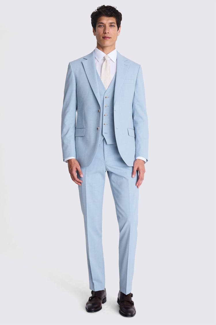 Tailored Fit Light Blue Suit