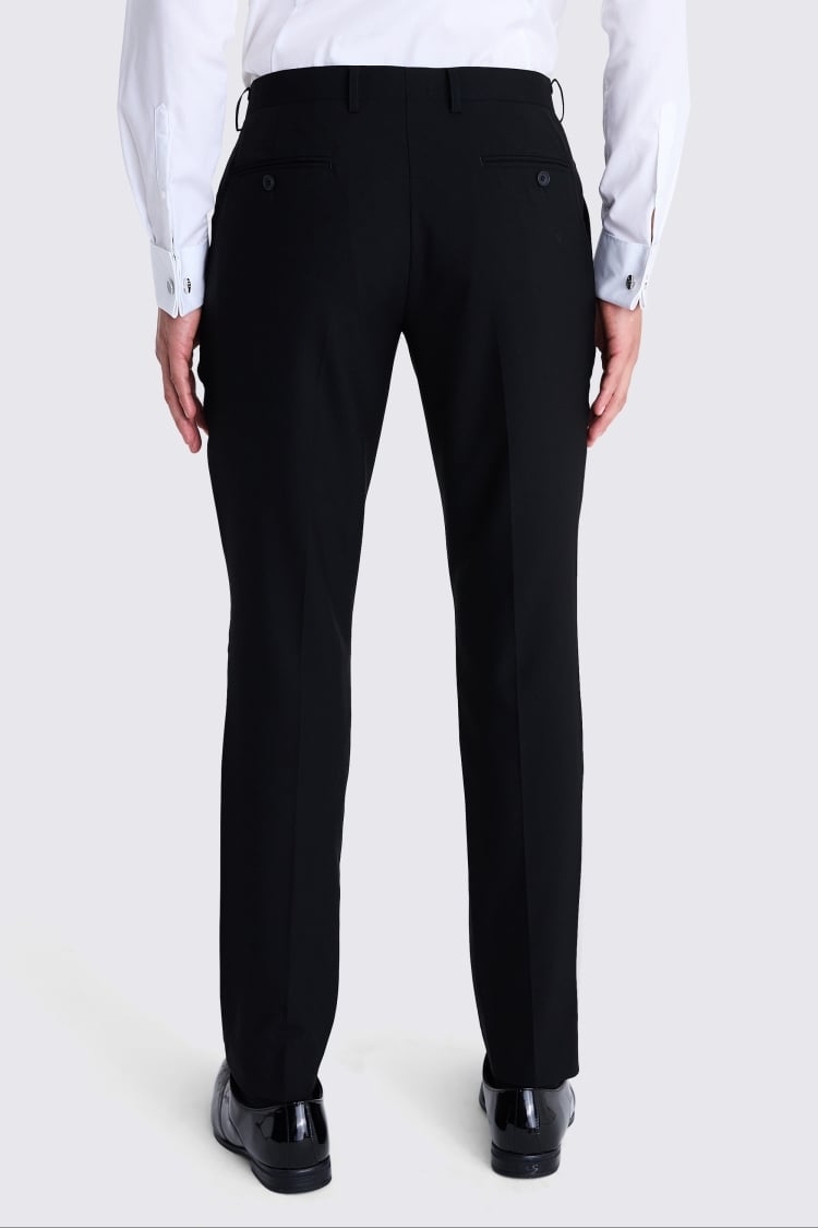 Slim Fit Black Dress Trousers