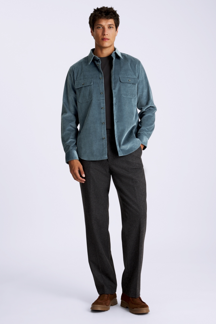Teal Corduroy Overshirt