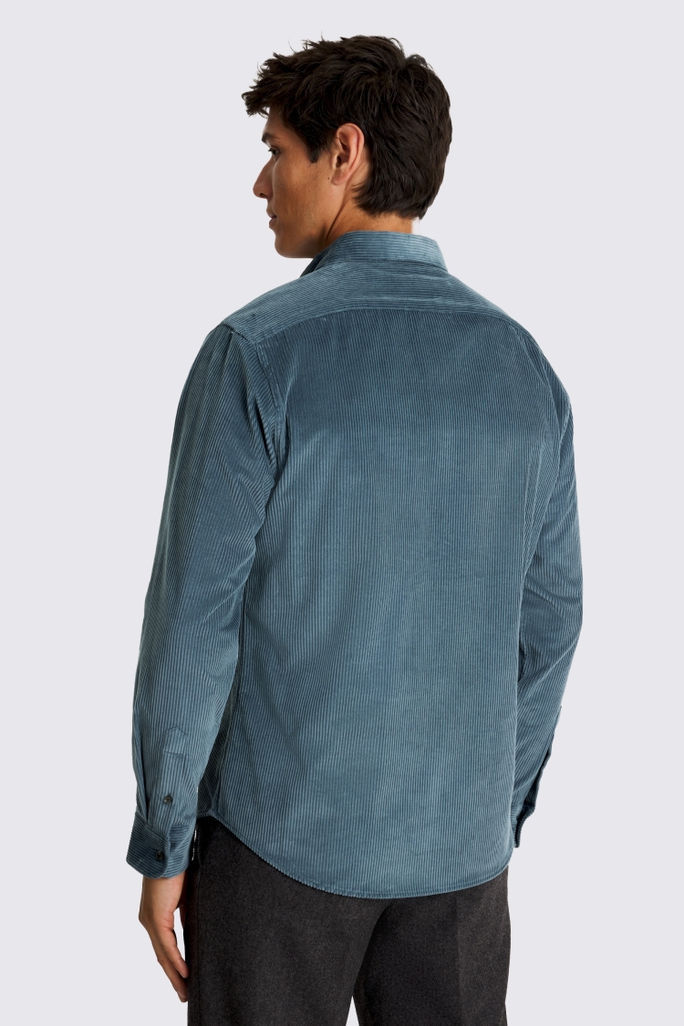 Teal Corduroy Overshirt
