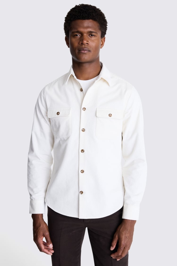 Off White Corduroy Overshirt