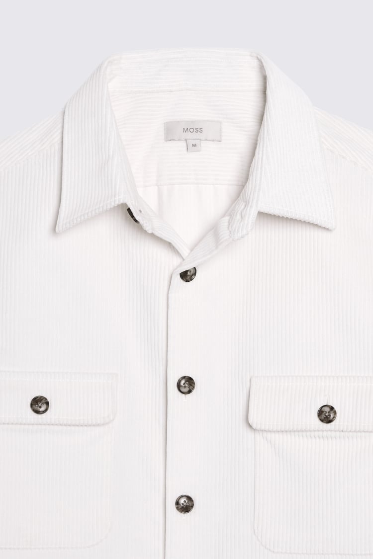 Off White Corduroy Overshirt