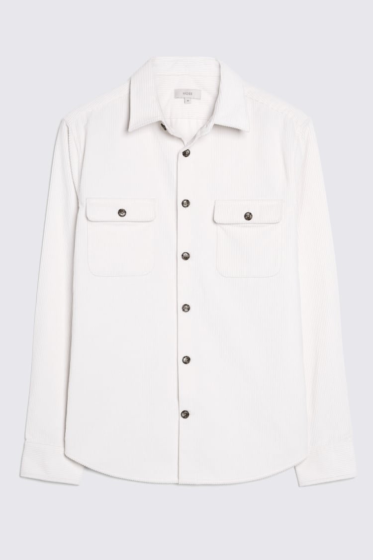 Off White Corduroy Overshirt