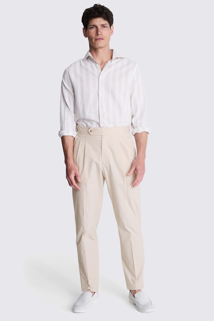 Light Camel Pleated Pants