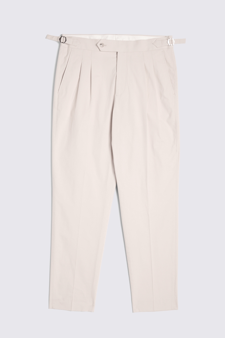 Light Camel Pleated Trousers