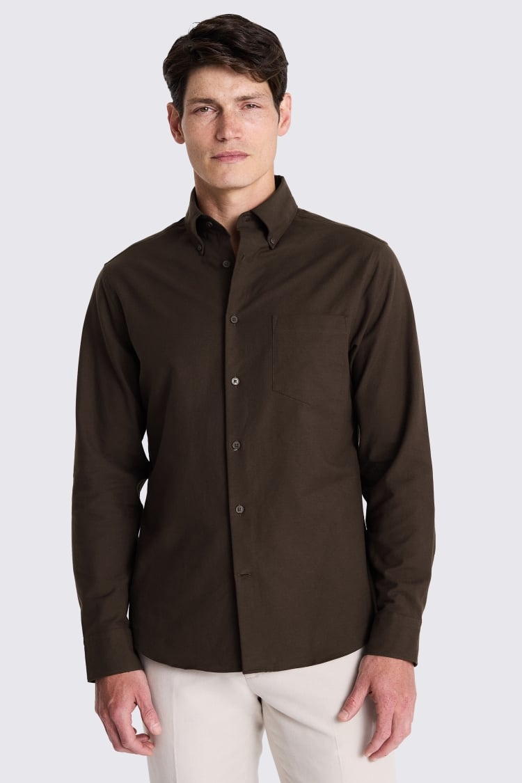 Chocolate Washed Oxford Shirt