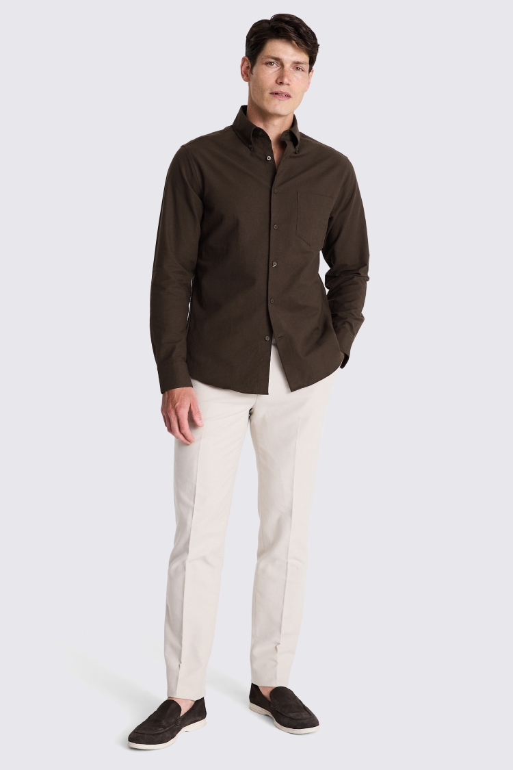 Chocolate Washed Oxford Shirt