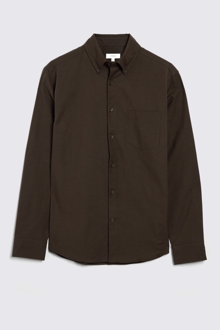 Chocolate Washed Oxford Shirt