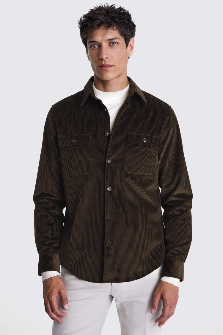 Chocolate Corduroy Overshirt