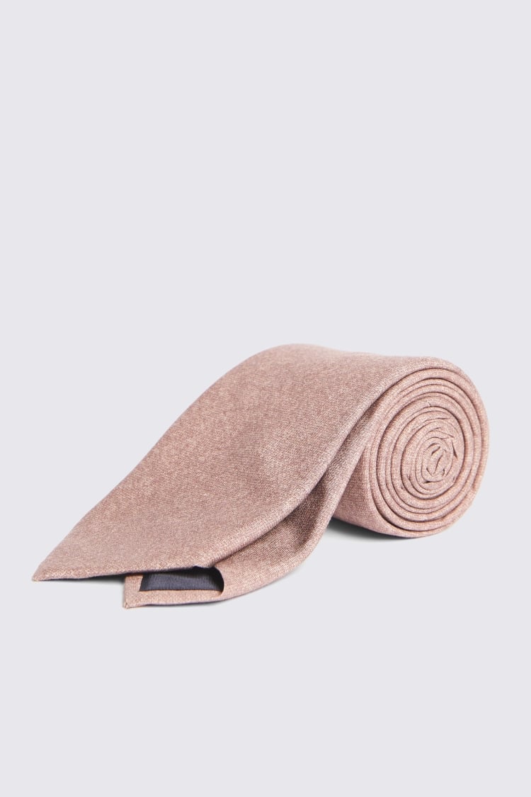 Bottinelli Dusty Pink Silk Semi-Plain Tie 