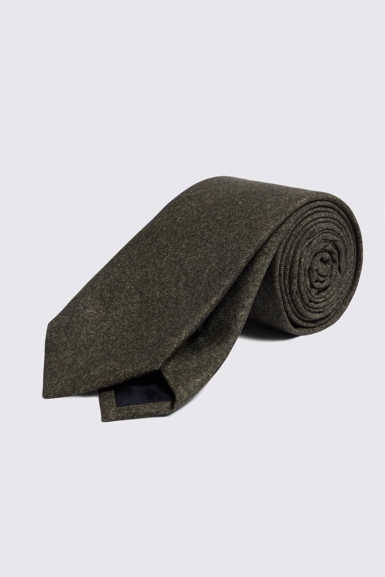 Bottinelli Dark Green Silk Semi-Plain Tie