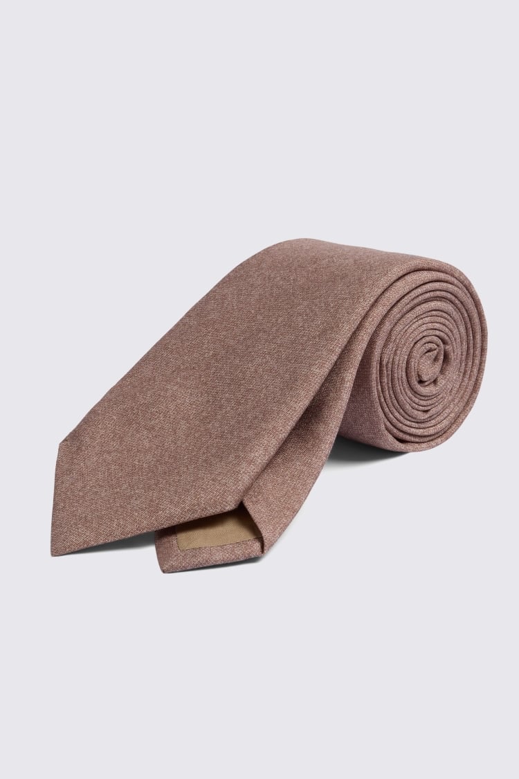 Bottinelli Dusty Rose Silk Semi-Plain Tie