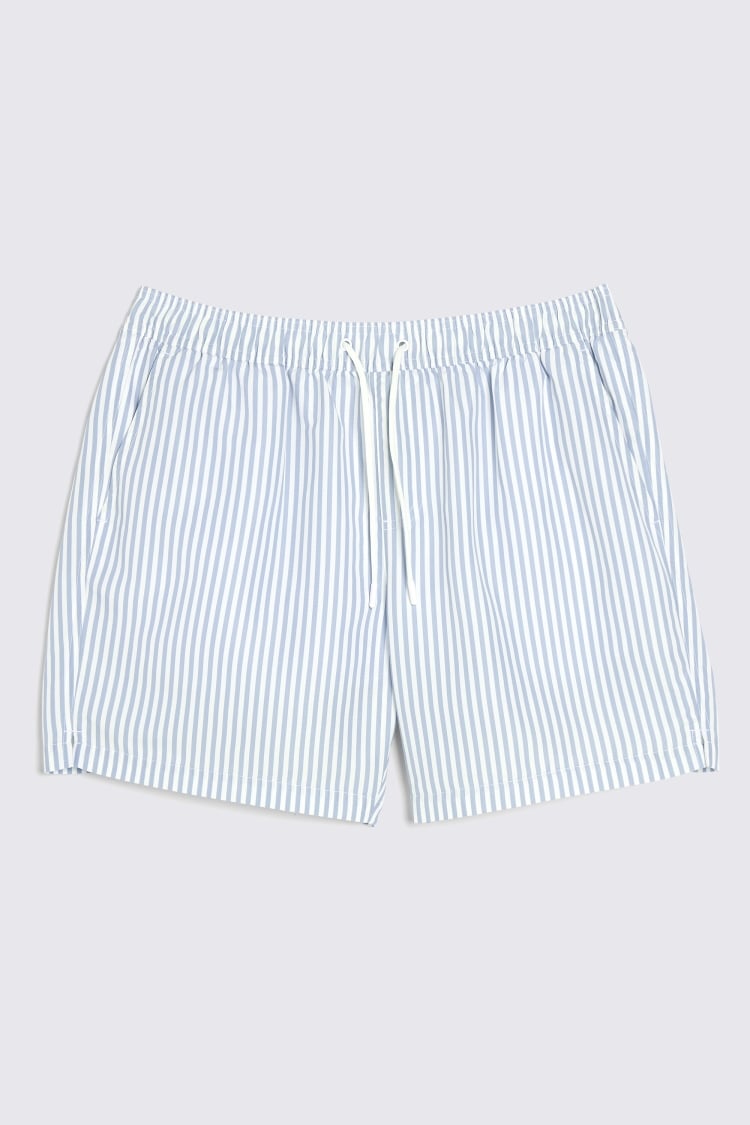 Sky Stripe Print Swim Shorts