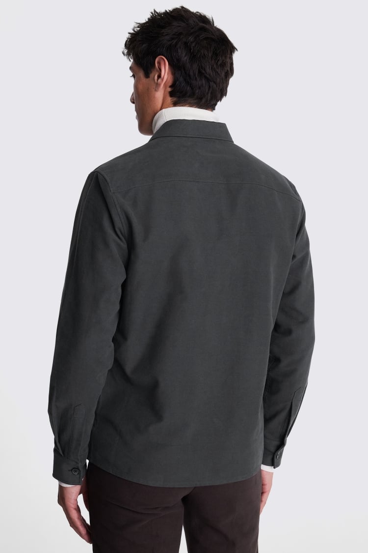 Charcoal Moleskin Overshirt