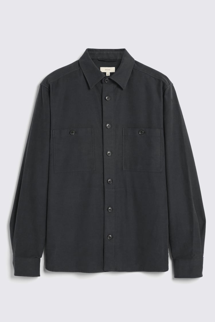 Charcoal Moleskin Overshirt