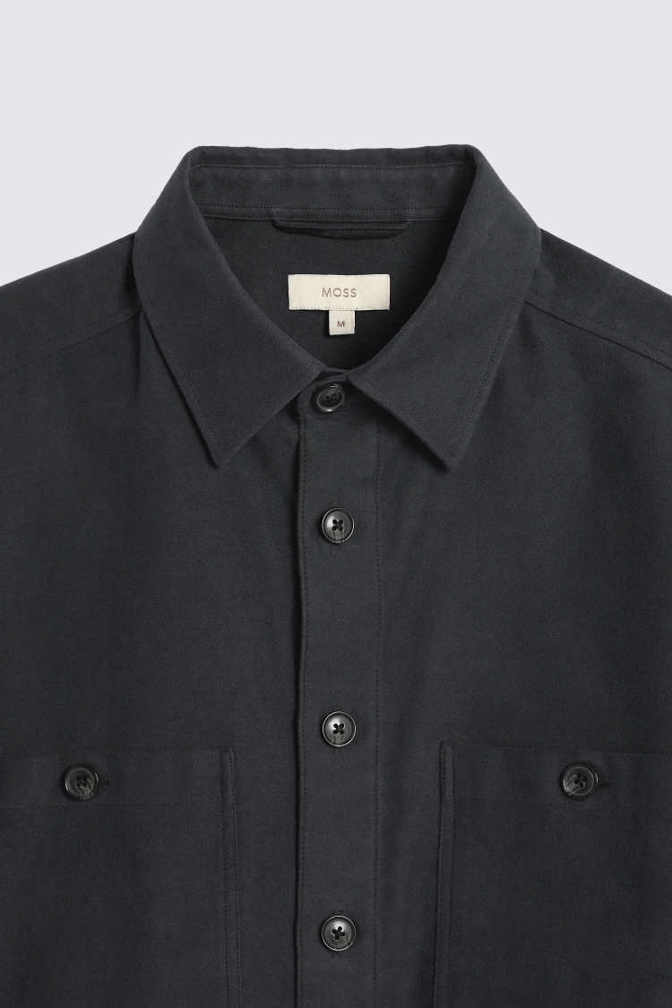 Charcoal Moleskin Overshirt