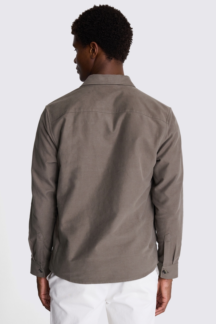 Taupe Moleskin Overshirt