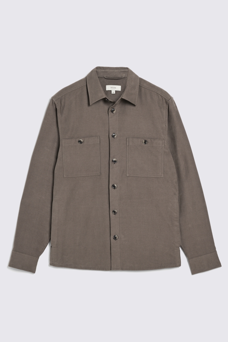 Taupe Moleskin Overshirt