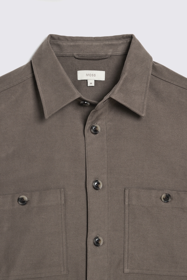 Taupe Moleskin Overshirt