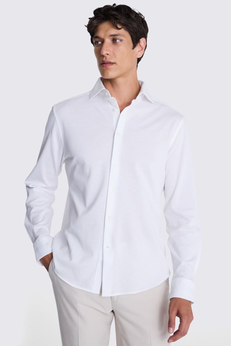 Tessilmaglia White Piqué Knit Shirt