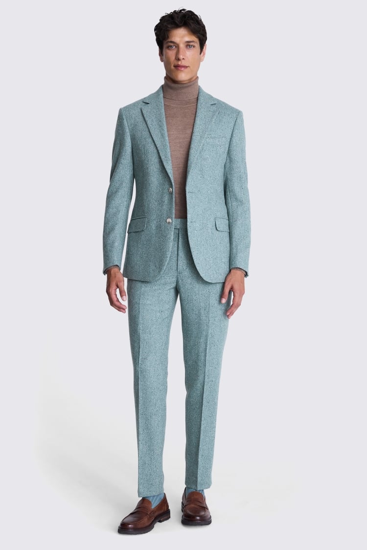 Tailored Fit Duck Egg Donegal Suit