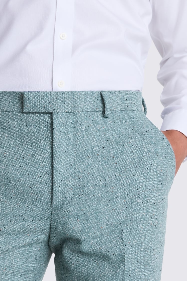 Tailored Fit Duck Egg Donegal Pants 