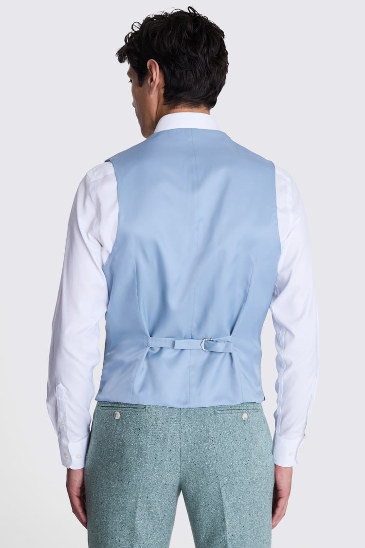 Tailored Fit Duck Egg Donegal Waistcoat