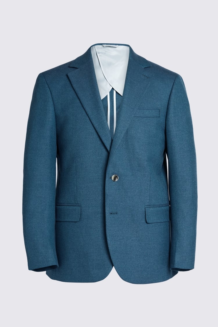 Tailored Fit Teal Flannel Jacket 